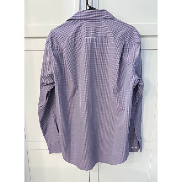 Awearness Kenneth Cole Men's Shirt 16 1/2 34/35 Purple Button Down Long Sleeve - Picture 5 of 9